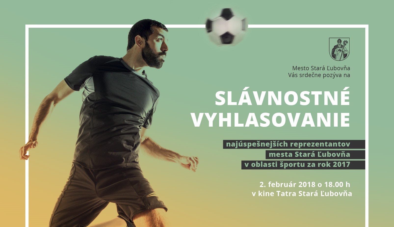 Najúspešnejší športovci mesta Stará Ľubovňa za rok 2017 - Pozvánka