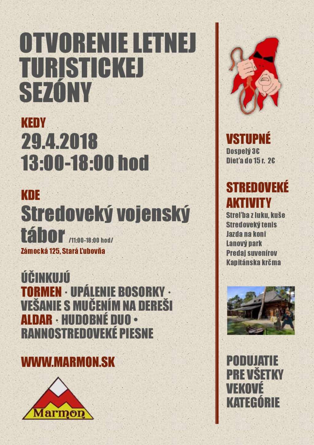 Otvorenie letnej sezóny v Stredovekom vojenskom tábore Otvorenie letnej sezóny v Stredovekom vojenskom tábore
