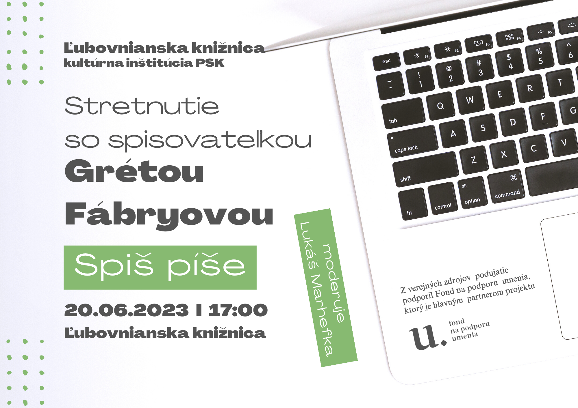 Stretnutie so spisovateľkou Grétou Fábryovou