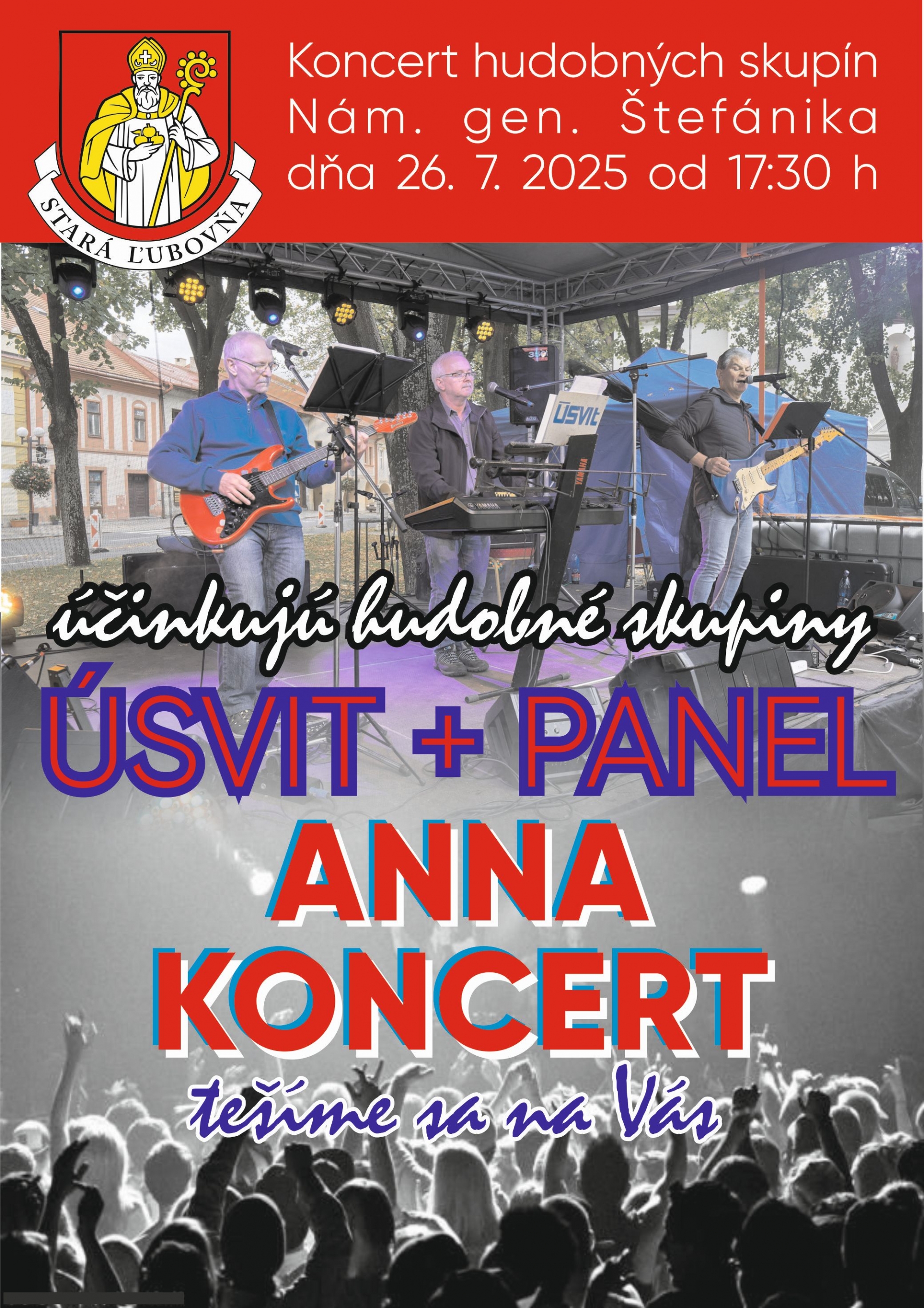 Anna koncert - hudobné skupiny ÚSVIT a PANEL Anna koncert - hudobné skupiny ÚSVIT a PANEL