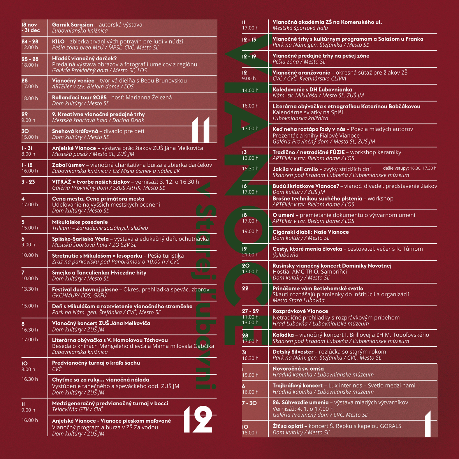 Vianoce v Starej Ľubovni