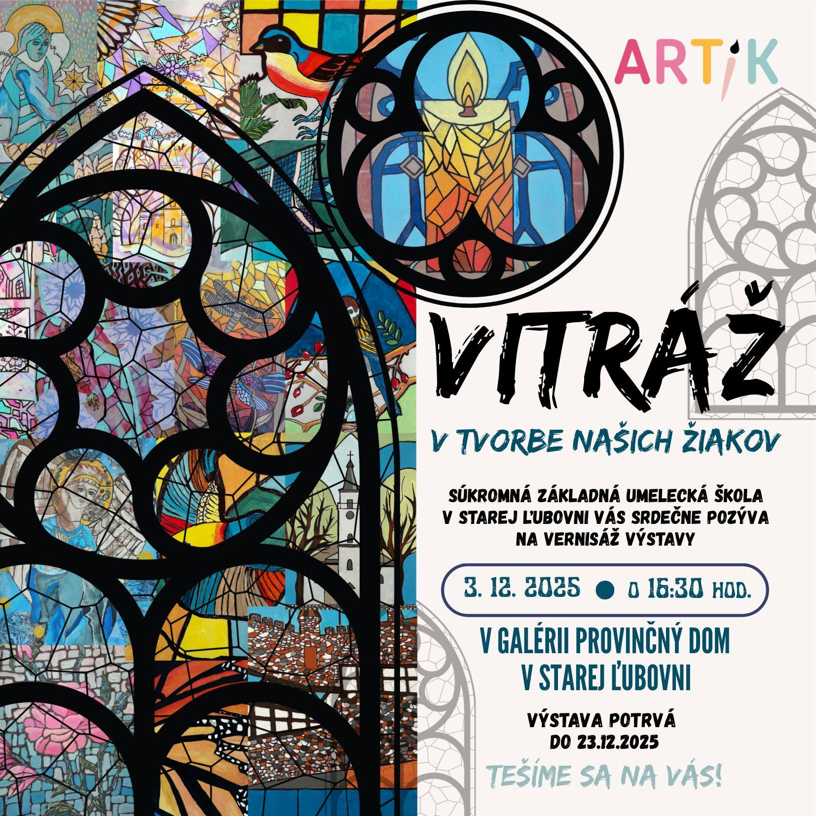 Vitráž v tvorbe našich žiakov - ARTÍK