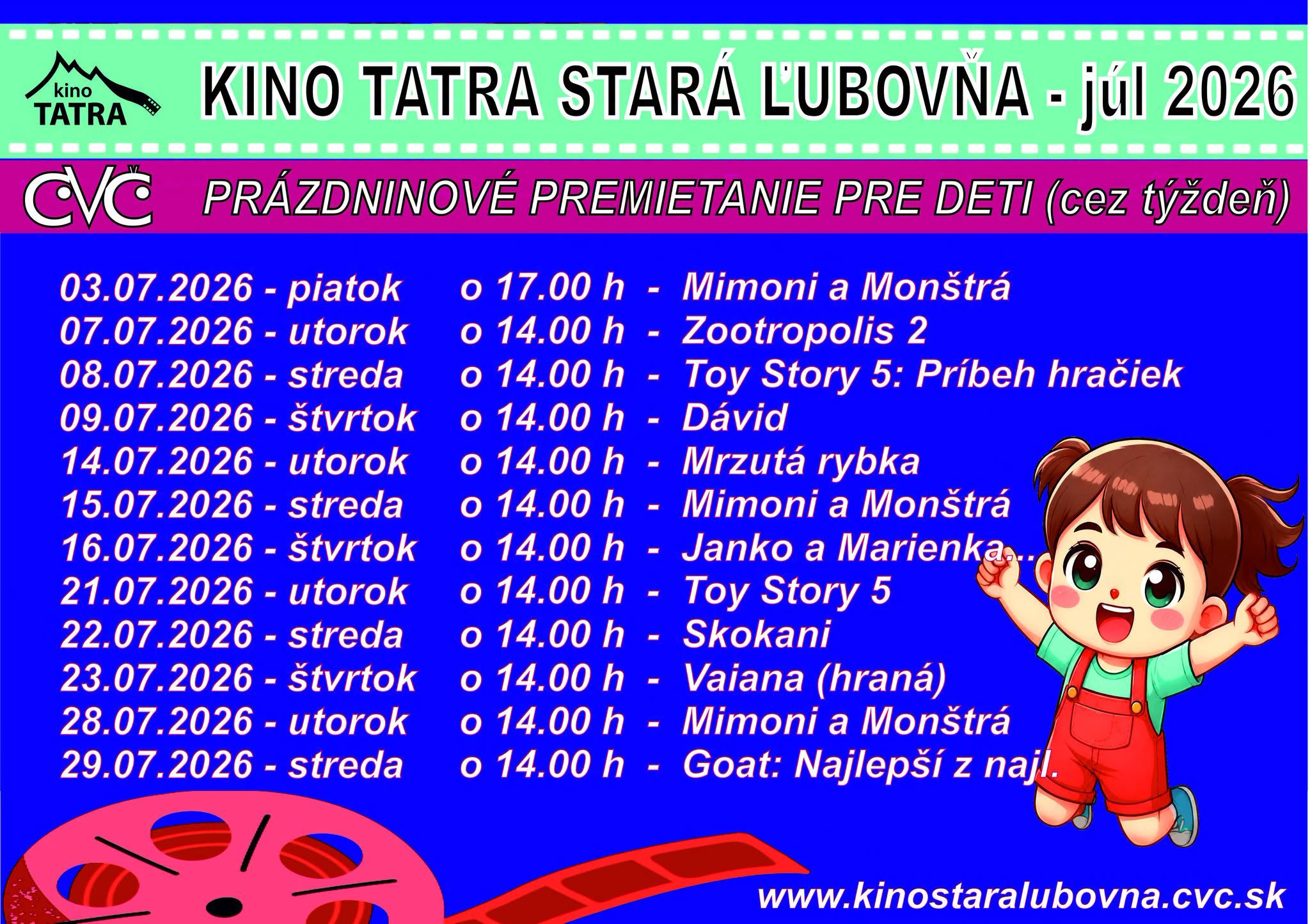 Prázdninové premietanie