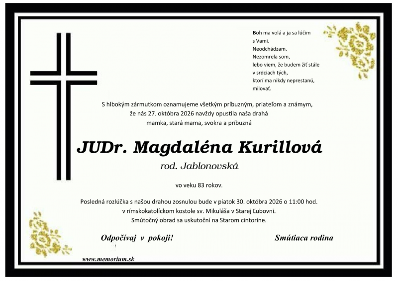 JUDr. Magdaléna Kurillová