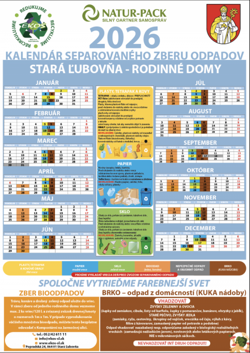 Kalendár separovaného zberu